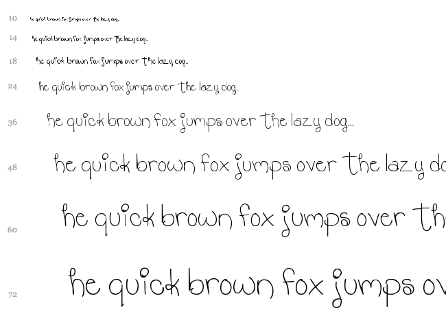 MTF Hooty Coo font waterfall